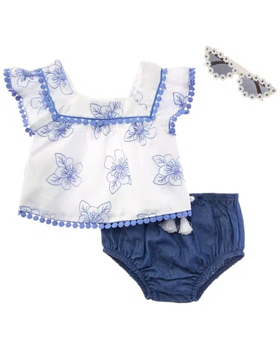 Rachel Zoe Kids' 3pc Top & Short Set In Blue