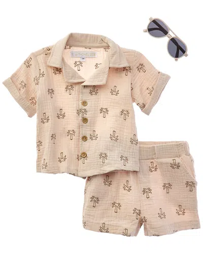 Rachel Zoe Kids' 3pc Top & Short Set In Neutral