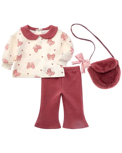 Rachel Zoe 4pc Quilted Pant Set In Pink