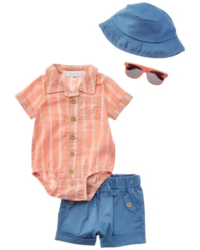 Rachel Zoe Kids' 4pc Romper & Short Set In Multi