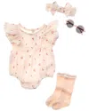 Rachel Zoe 4pc Romper Set In Multi