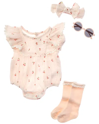 Rachel Zoe Kids' 4pc Romper Set In Multi