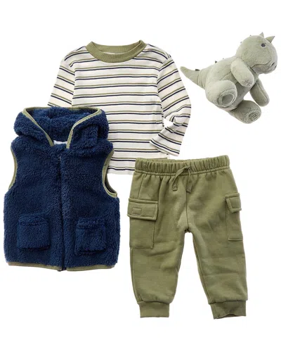 Rachel Zoe 4pc Sherpa Vest Set In Brown