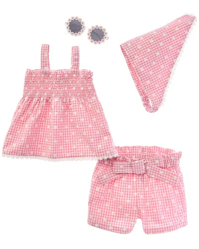 Rachel Zoe Kids' 4pc Short Set In Pink