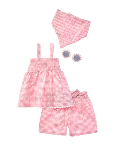 Rachel Zoe Kids' 4pc Short Set In Pink