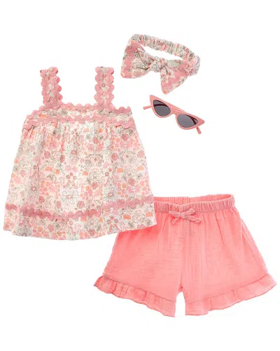 Rachel Zoe Kids' 4pc Short Set In Pink