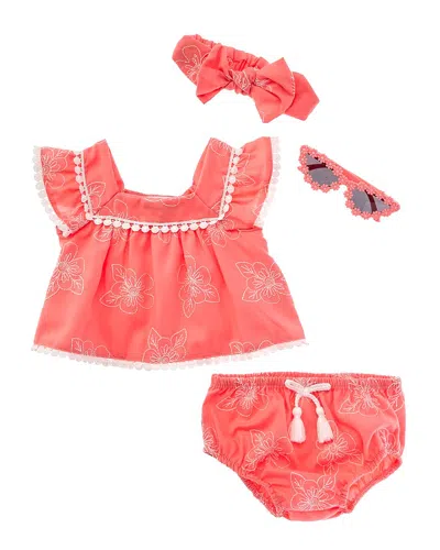 Rachel Zoe Kids' 4pc Short Set In Orange