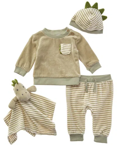 Rachel Zoe 4pc Velour Pant & Lovey Set In Multi