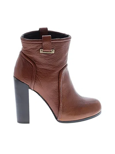 Pre-owned Rachel Zoe Ankle Boots In Orange