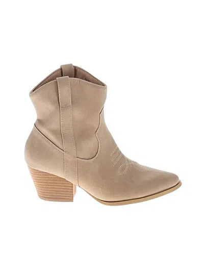 Pre-owned Rachel Zoe Ankle Boots In Tan