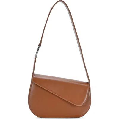 Rachel Zoe Asymmetric Flap Shoulder Bag In Camel