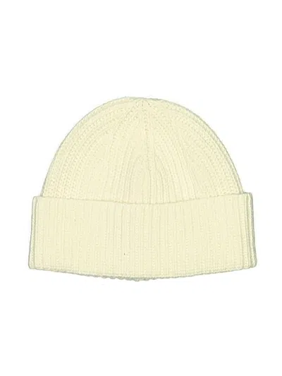Pre-owned Rachel Zoe Beanie Hat In White