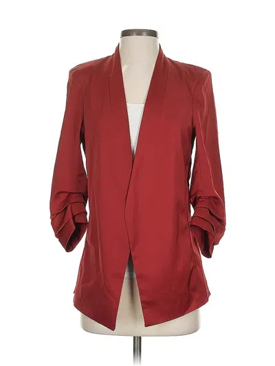 Pre-owned Rachel Zoe Blazer Jacket In Burgundy