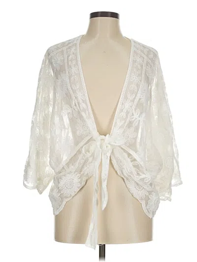 Pre-owned Rachel Zoe Cardigan Sweater In Ivory
