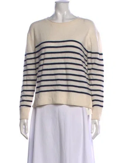 Pre-owned Rachel Zoe Cashmere Striped Sweater In Neutrals