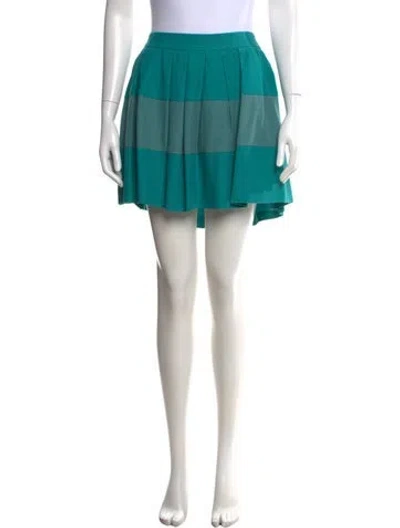 Pre-owned Rachel Zoe Colorblock Pattern Mini Skirt In Multi