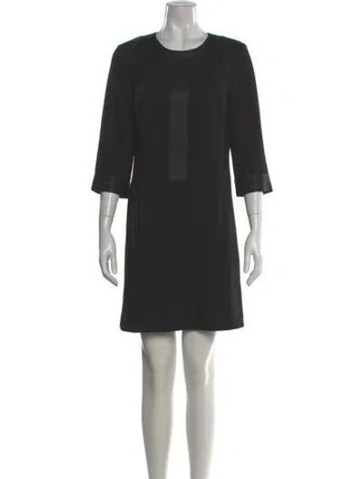 Pre-owned Rachel Zoe Crew Neck Mini Dress In Gray