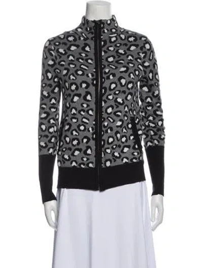 Pre-owned Rachel Zoe Floral Print Jacket In Black
