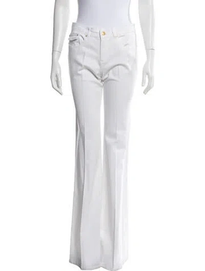 Pre-owned Rachel Zoe High-rise Flared Jeans In Neutral