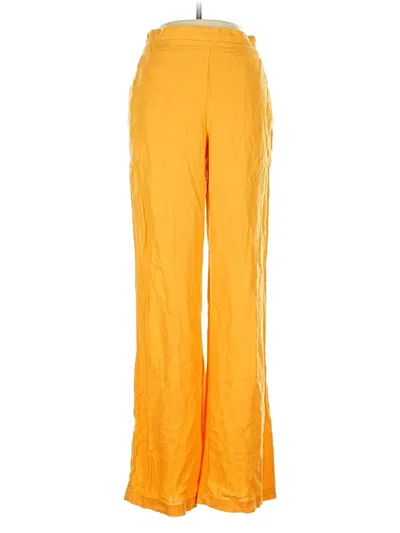 Pre-owned Rachel Zoe Linen Pants In Yellow