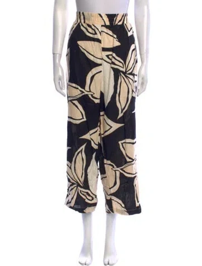 Pre-owned Rachel Zoe Linen Wide Leg Pants In Neutral