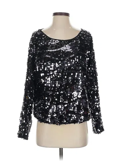 Pre-owned Rachel Zoe Long Sleeve Blouse In Black
