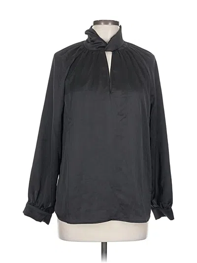 Pre-owned Rachel Zoe Long Sleeve Blouse In Black