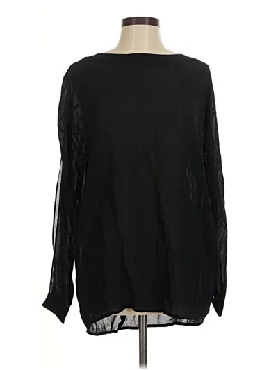 Pre-owned Rachel Zoe Long Sleeve Blouse In Black
