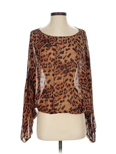 Pre-owned Rachel Zoe Long Sleeve Blouse In Brown