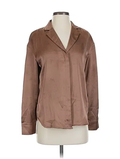 Pre-owned Rachel Zoe Long Sleeve Blouse In Brown