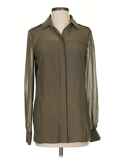 Pre-owned Rachel Zoe Long Sleeve Blouse In Brown
