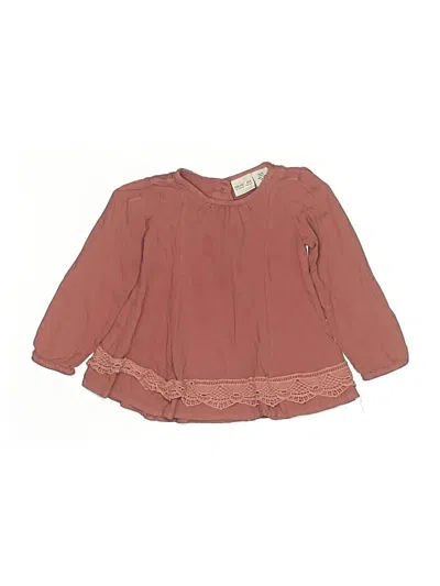 Pre-owned Rachel Zoe Kids' Long Sleeve Blouse In Burgundy
