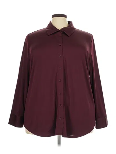 Pre-owned Rachel Zoe Long Sleeve Blouse In Burgundy