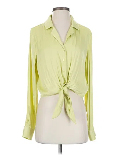 Pre-owned Rachel Zoe Long Sleeve Blouse In Green