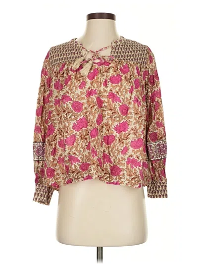 Pre-owned Rachel Zoe Long Sleeve Blouse In Pink