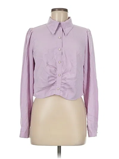 Pre-owned Rachel Zoe Long Sleeve Blouse In Purple