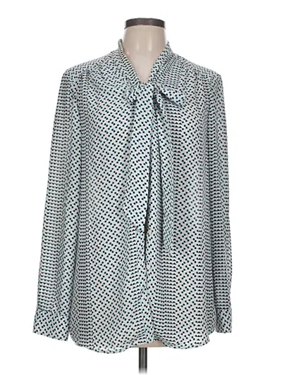 Pre-owned Rachel Zoe Long Sleeve Blouse In Teal