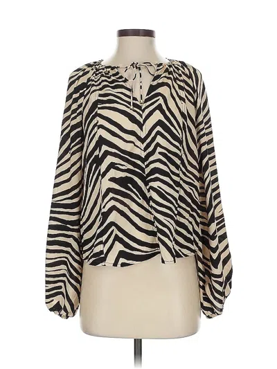 Pre-owned Rachel Zoe Long Sleeve Blouse In White