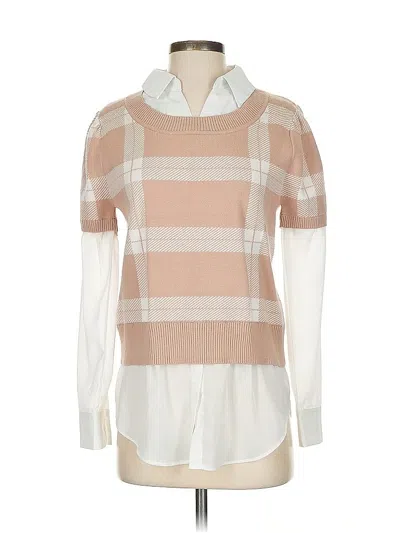 Pre-owned Rachel Zoe Long Sleeve Blouse In White