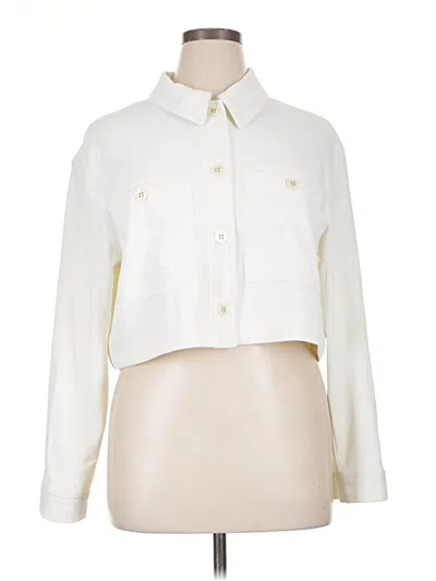 Pre-owned Rachel Zoe Long Sleeve Blouse In White