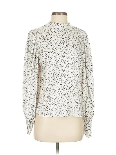 Pre-owned Rachel Zoe Long Sleeve Blouse In White
