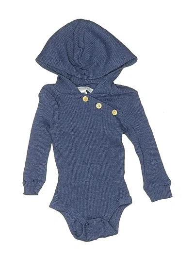 Pre-owned Rachel Zoe Babies' Long Sleeve Onesie In Blue