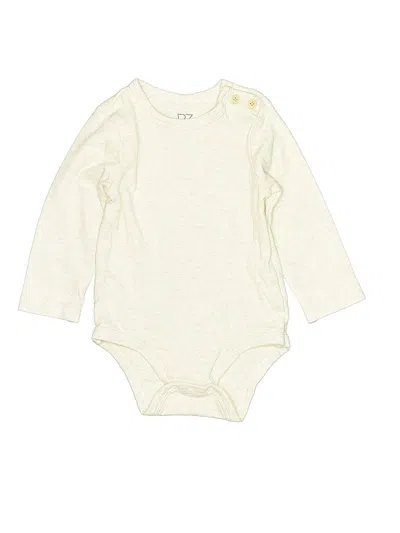 Pre-owned Rachel Zoe Kids' Long Sleeve Onesie In White