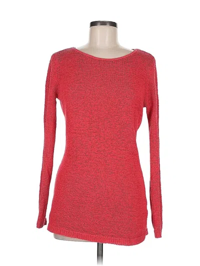 Pre-owned Rachel Zoe Long Sleeve Top Red Boatneck Tops