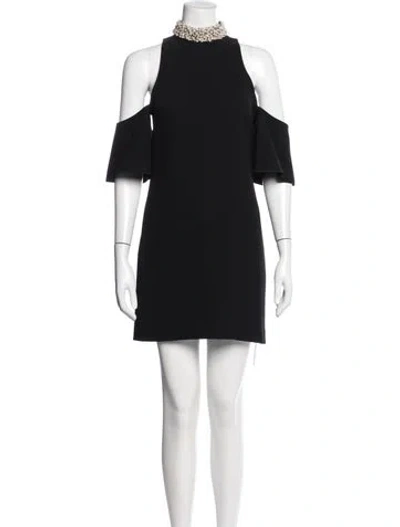 Pre-owned Rachel Zoe Off-the-shoulder Mini Dress W/ Tags In Black