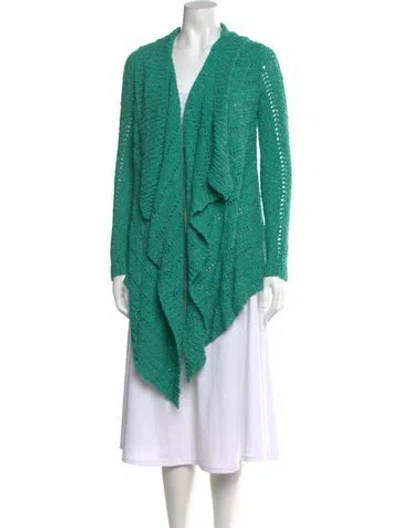 Pre-owned Rachel Zoe Open Front Sweater W/ Tags In Green
