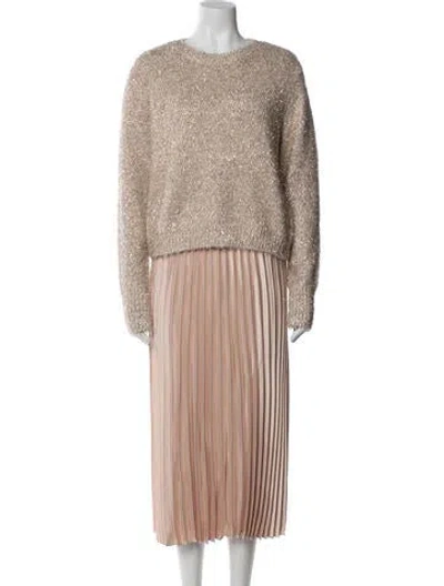 Pre-owned Rachel Zoe Pleated Accents Skirt Set W/ Tags In Pink