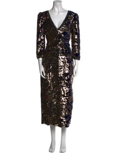 Pre-owned Rachel Zoe Printed Long Dress