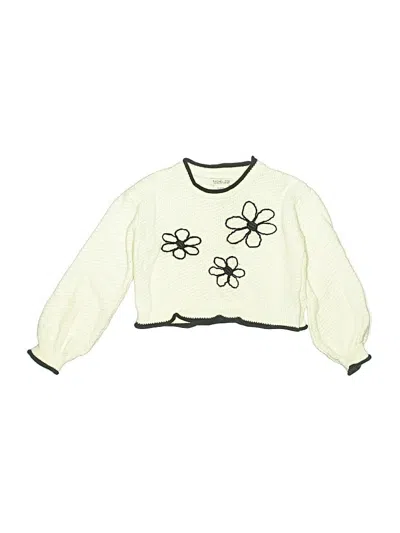 Pre-owned Rachel Zoe Kids' Pullover Sweater In White