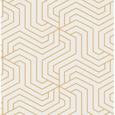 Rachel Zoe Ramsey 18' L X 20.5'' W Peel And Stick Wallpaper Roll In Yellow
